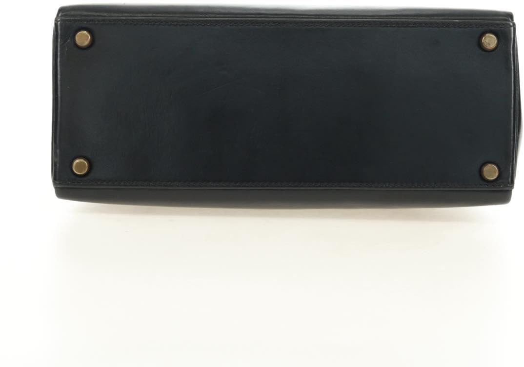 Hermès Hermes Kelly Black Box Calf with Gold Hardware 28 Zwart