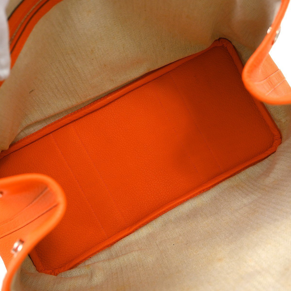 Hermès Hermes Garden Party Tote Toile and Leather 36 Oranje