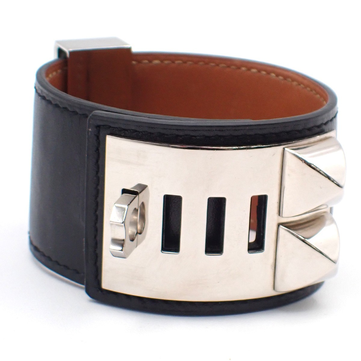 Hermès Hermes Collier de Chien Bracelet Leather Zwart