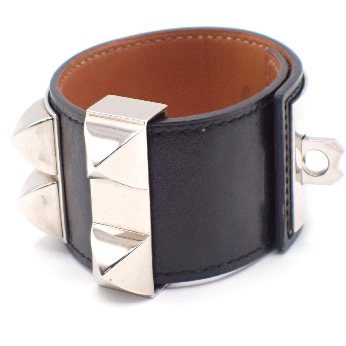 Hermès Hermes Collier de Chien Bracelet Leather Zwart
