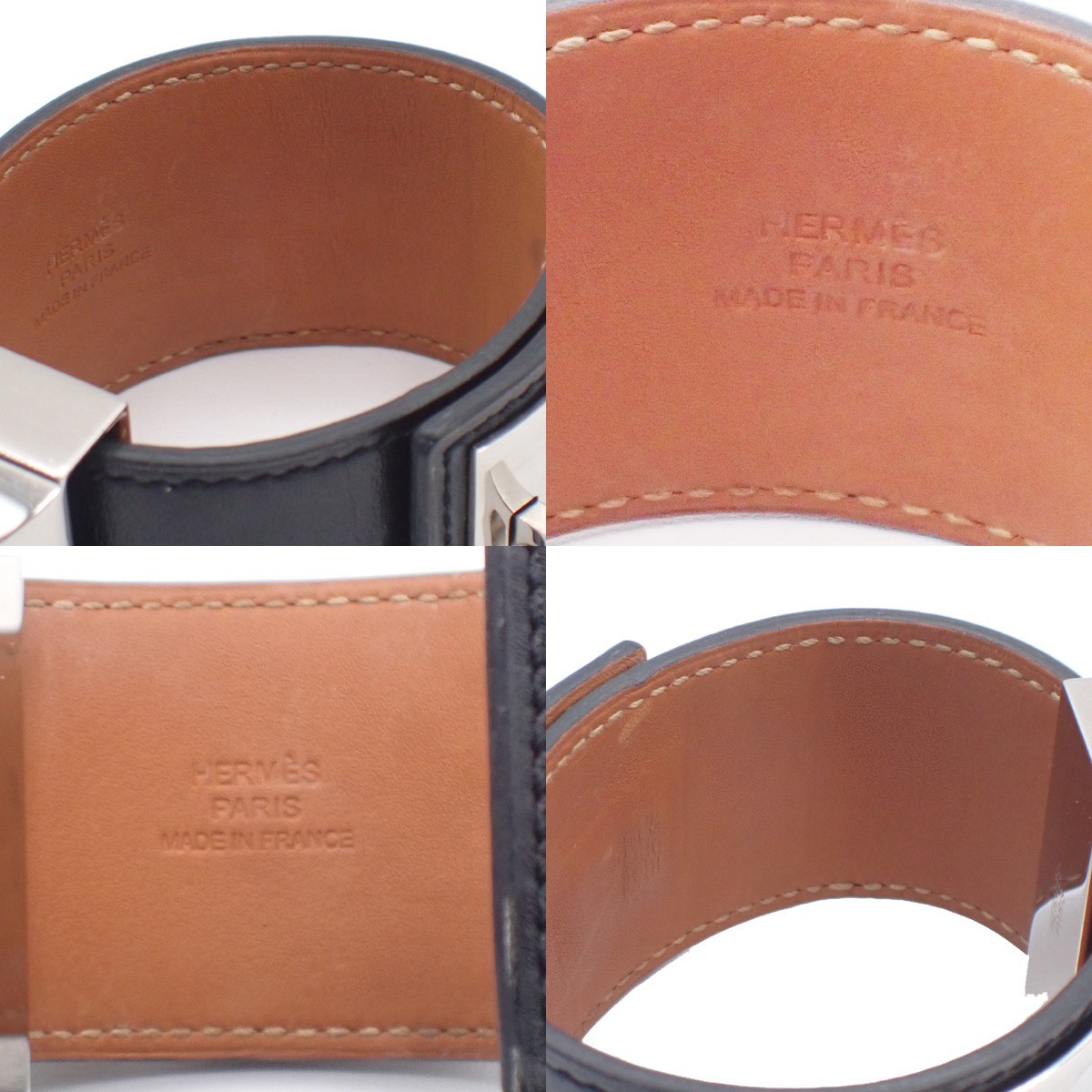 Hermès Hermes Collier de Chien Bracelet Leather Zwart