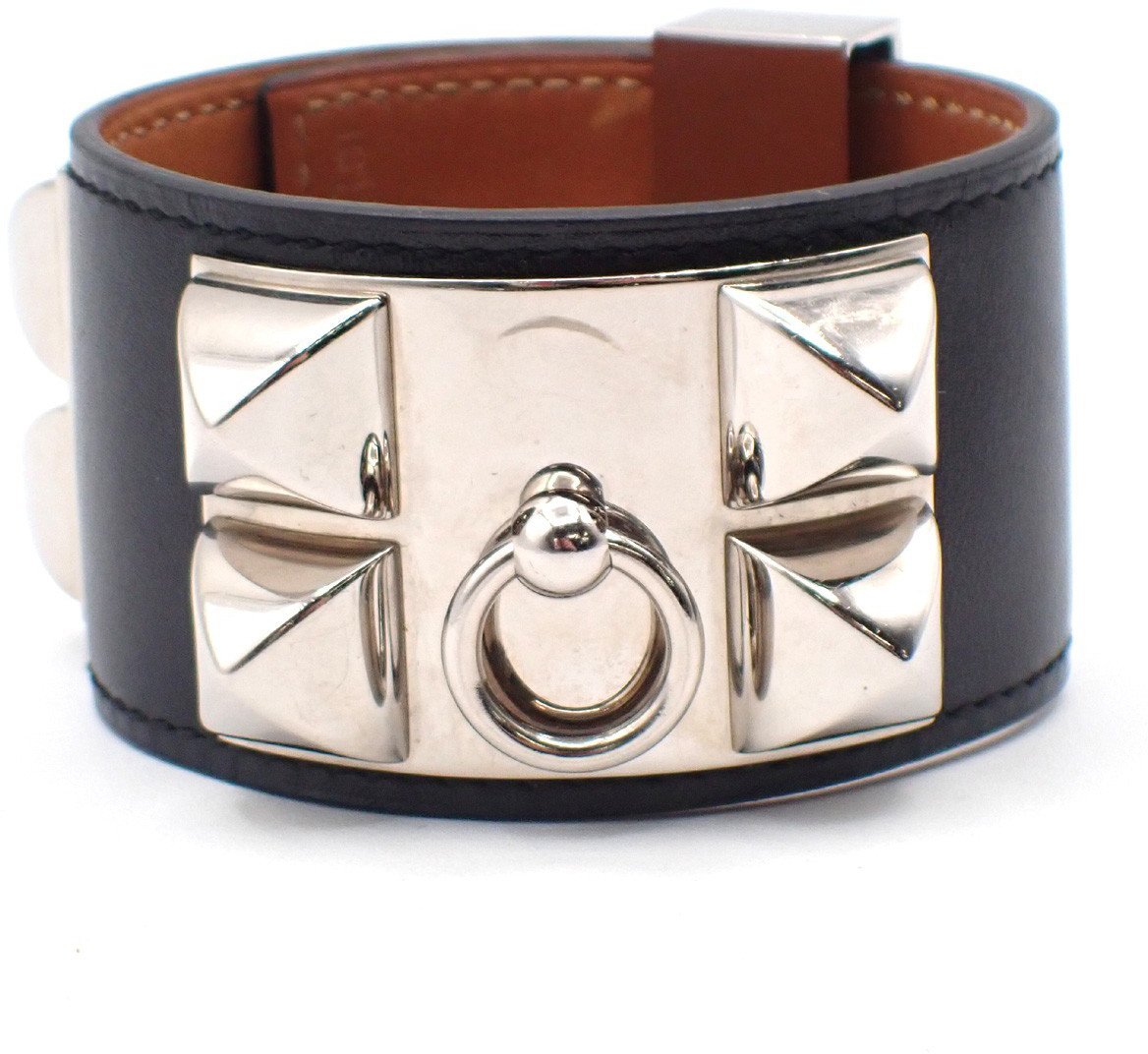 Hermès Hermes Collier de Chien Bracelet Leather Zwart