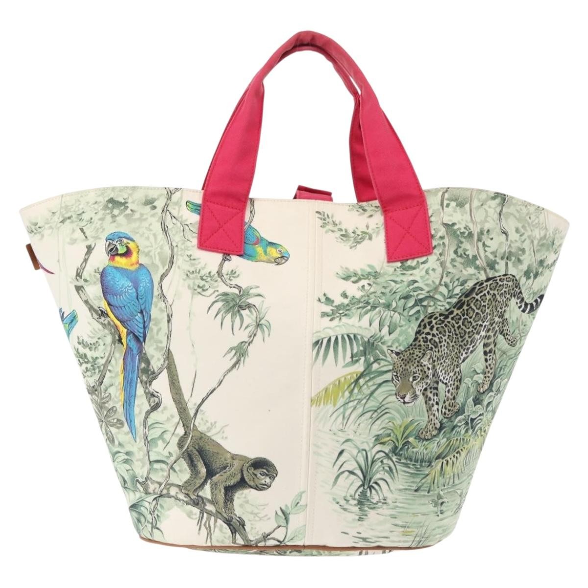 Hermès Hermes Panier De Plage Handbag Printed Canvas PM Divers