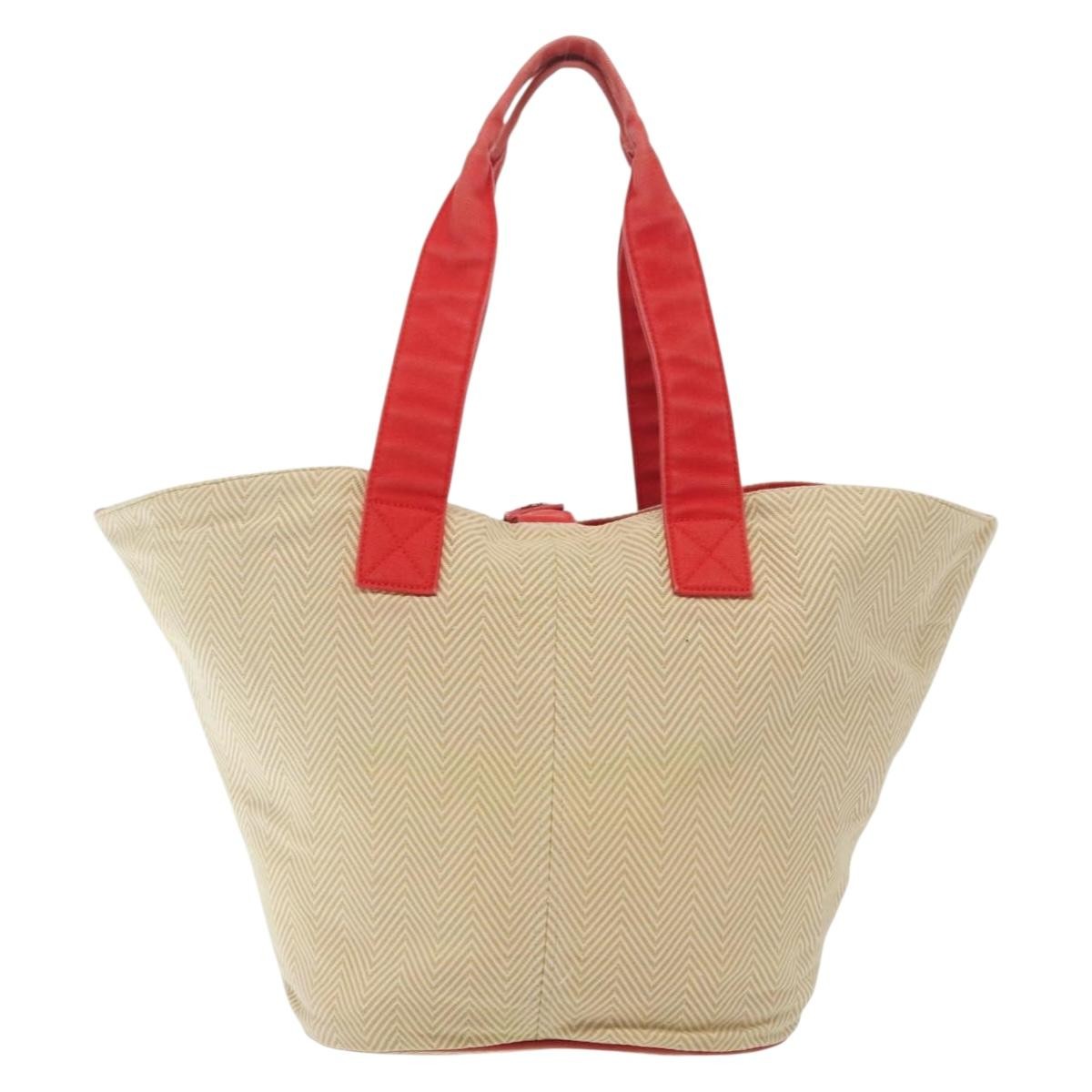 Hermès Hermes Panier De Plage Handbag Canvas PM Beige