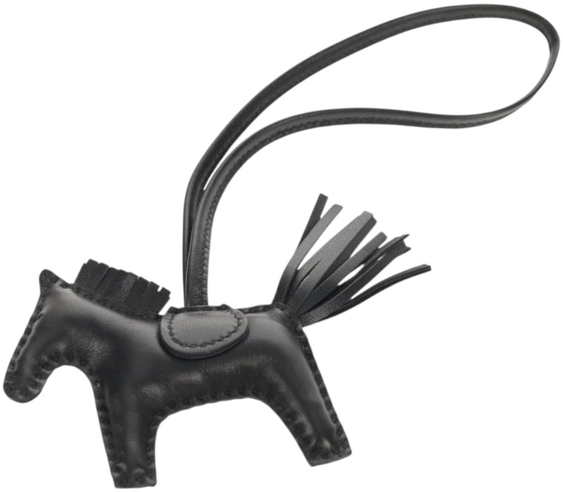 Hermès Hermes So Black GriGri Rodeo Bag Charm Leather PM Zwart