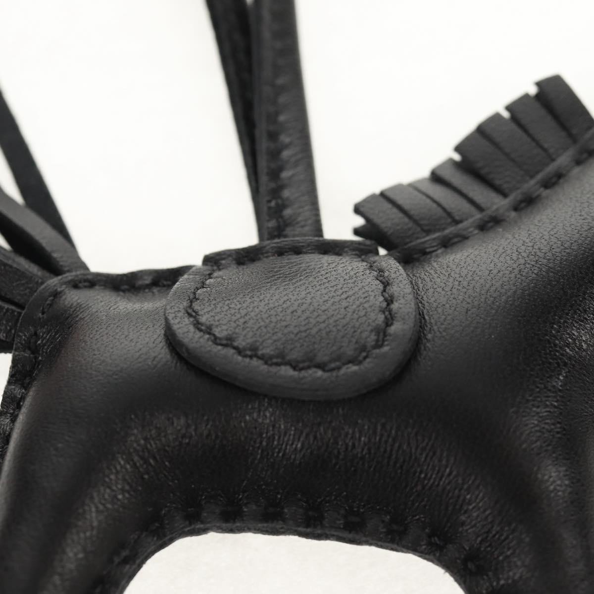 Hermès Hermes So Black GriGri Rodeo Bag Charm Leather PM Zwart