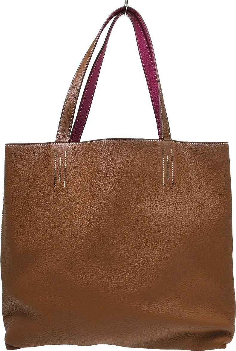 Hermès Hermes Double Sens Tote Clemence 36 Bruin
