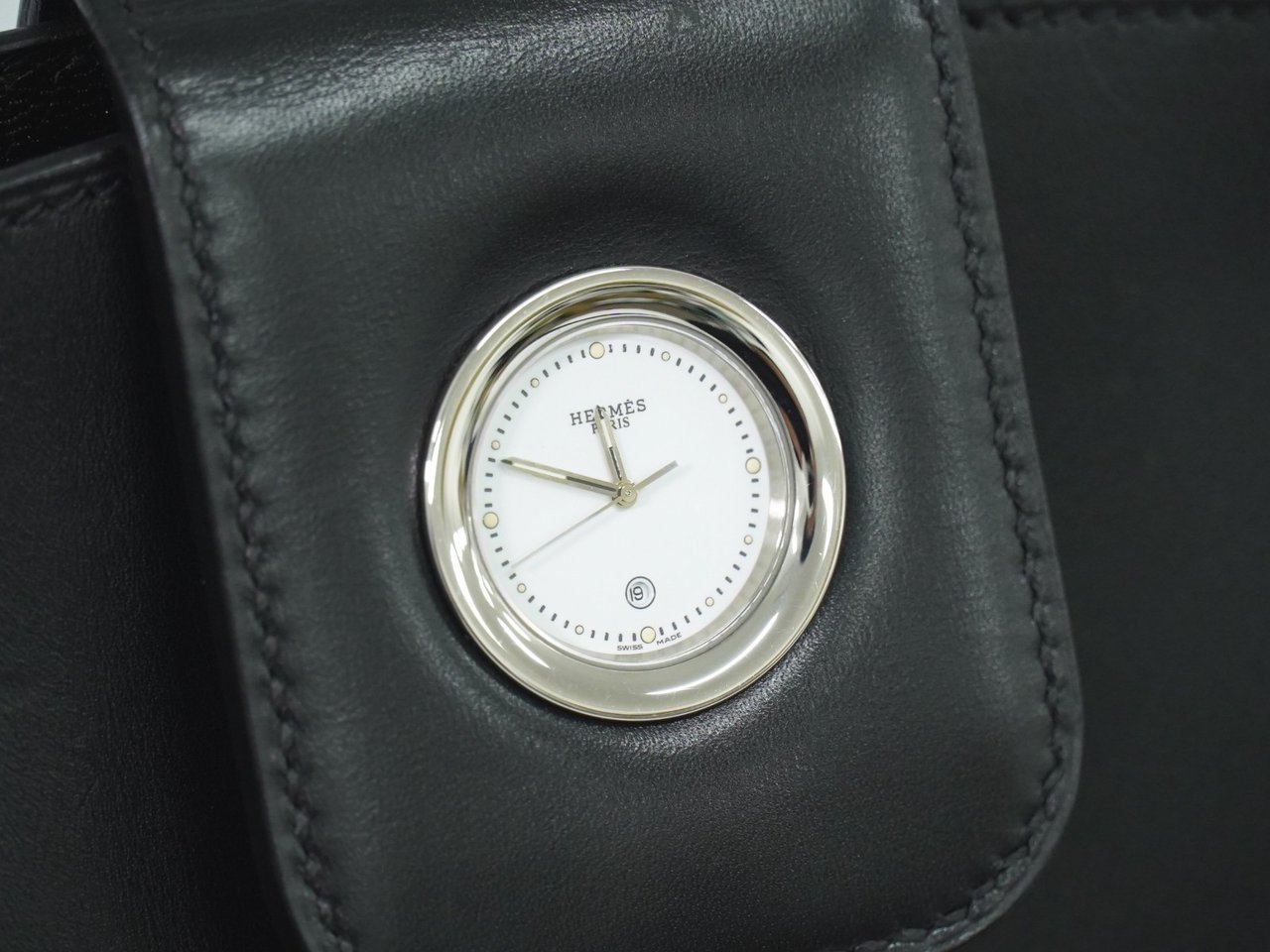 Hermès Hermes Lyn Shoulder Bag Vache Natural Zwart