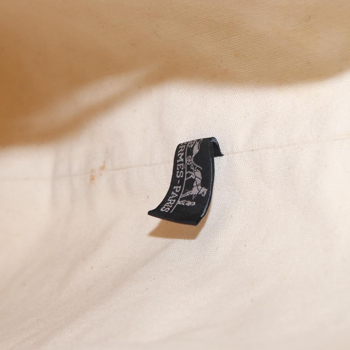 Hermès Hermes Polochon Mimile Drawstring Backpal Canvas Wit