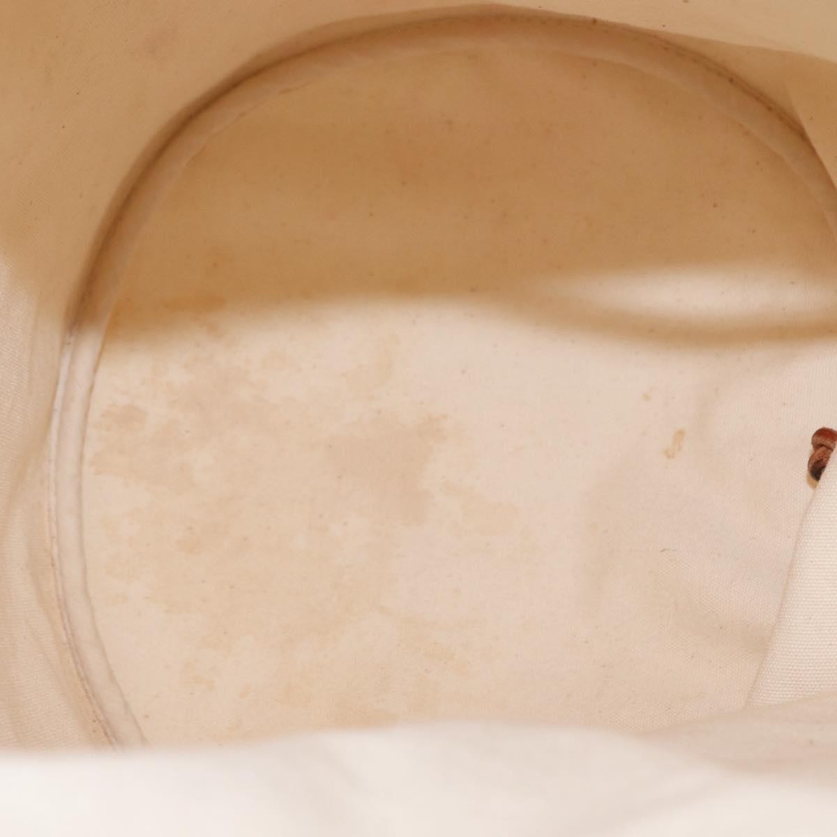 Hermès Hermes Polochon Mimile Drawstring Backpal Canvas Wit