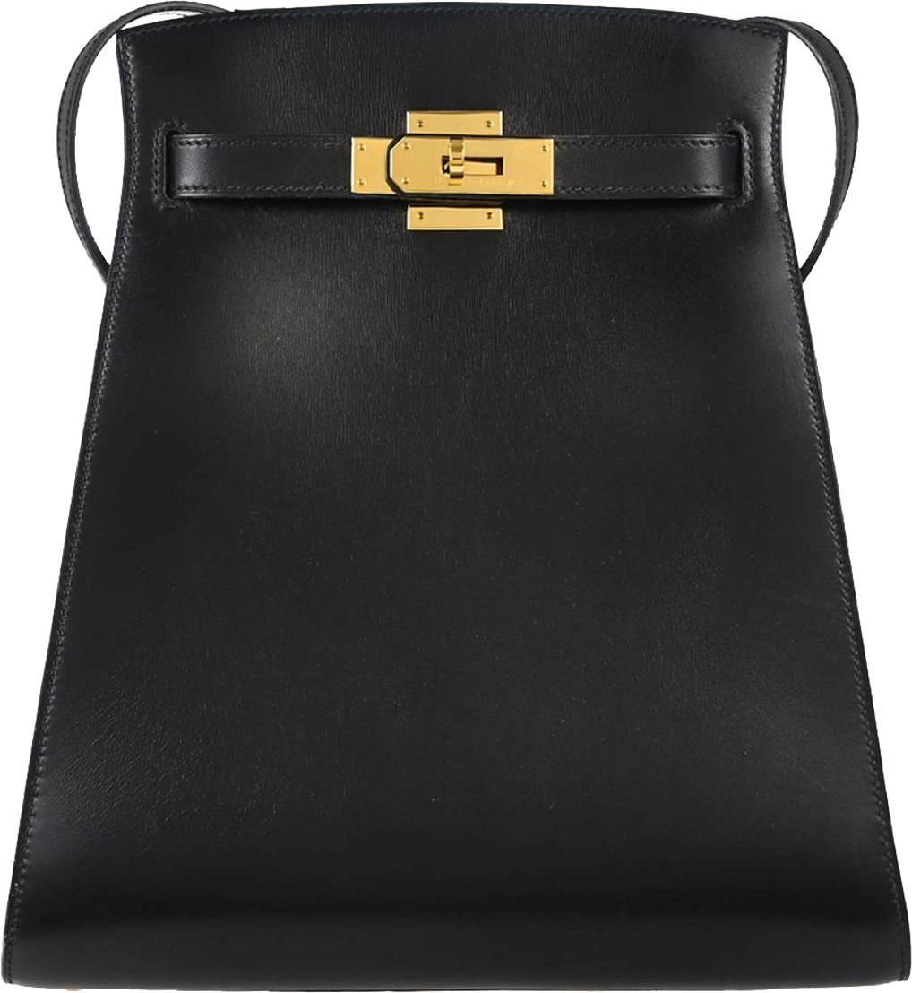 Hermès Hermes Kelly Sport Bag Box Calf MM Zwart
