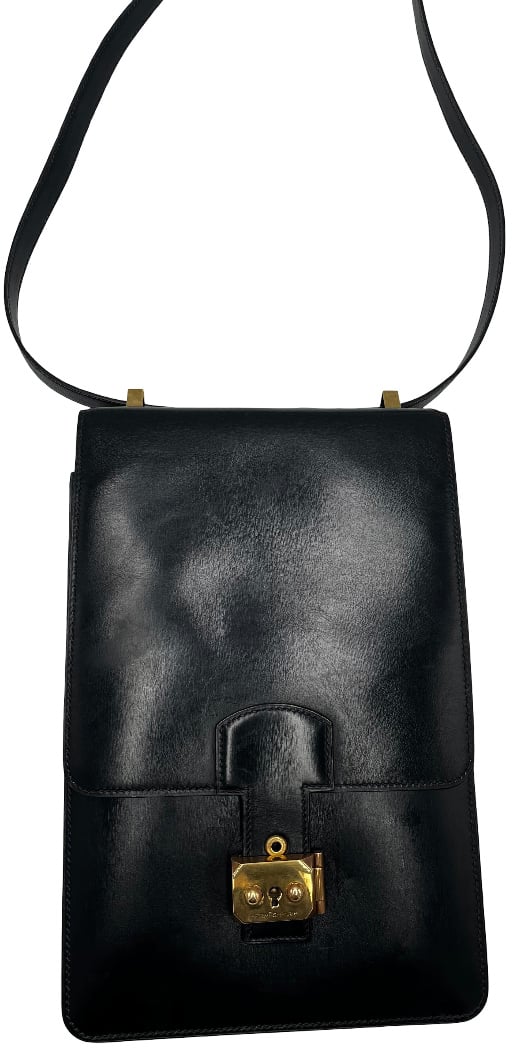 Hermès Hermes Depeche Shoulder Bag Courchevel Zwart