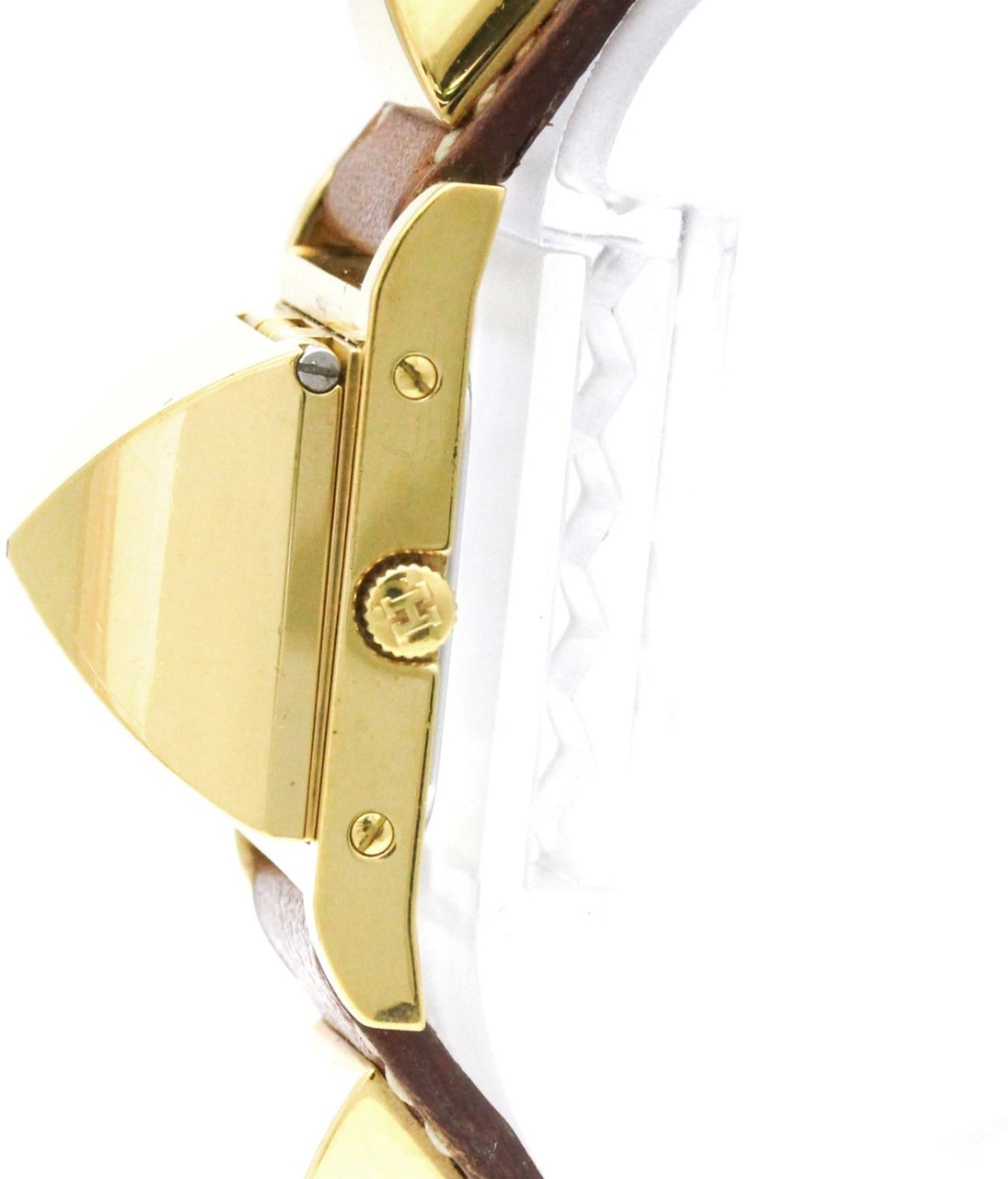 Hermès Hermes Medor Quartz Plated Metal and Leather 23 Divers