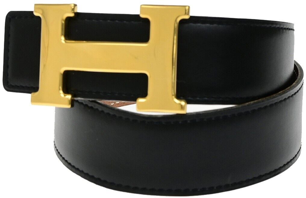 Hermès Hermes Constance Reversible Belt Leather Wide Zwart