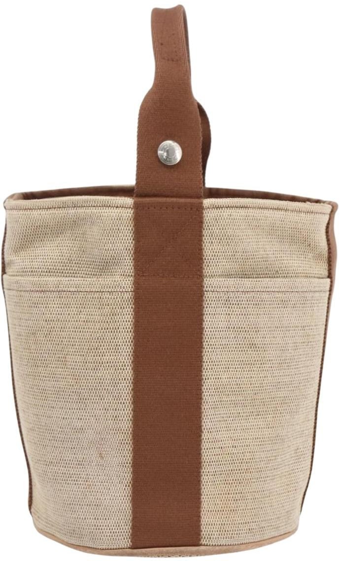 Hermès Hermes Saxo Handbag Toile PM Beige