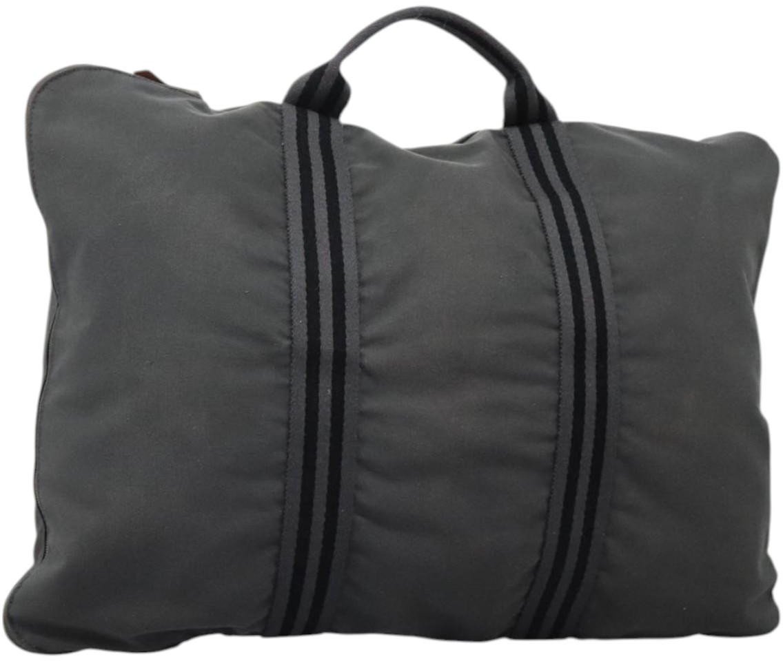 Hermès Hermes Fourre Tout Besace Messenger Bag Toile PM Grijs