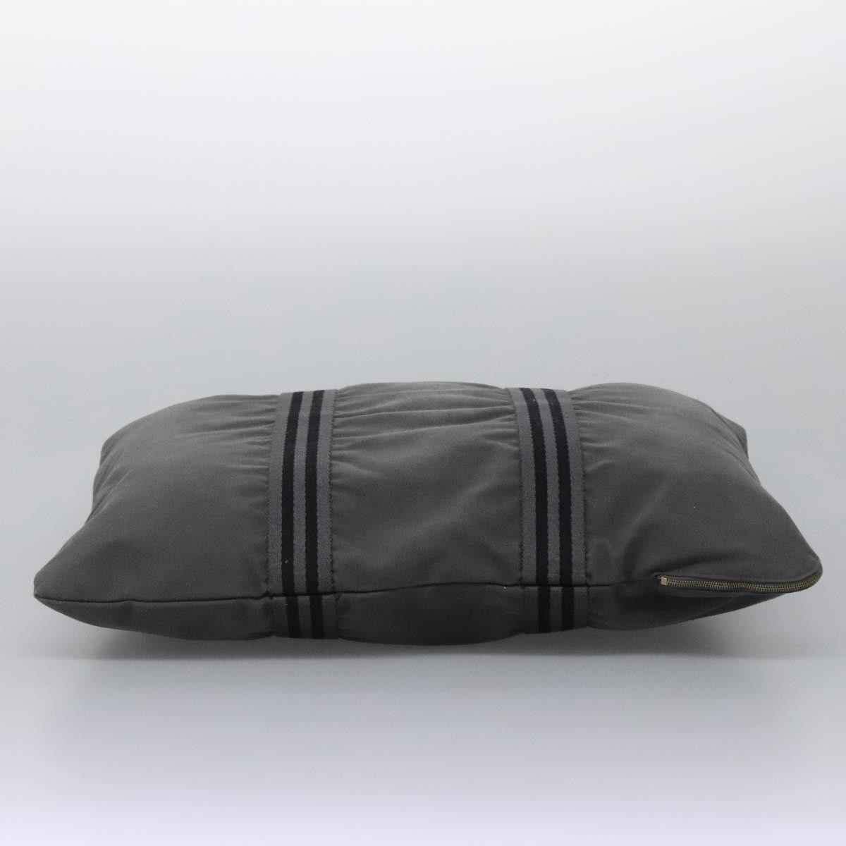 Hermès Hermes Fourre Tout Besace Messenger Bag Toile PM Grijs