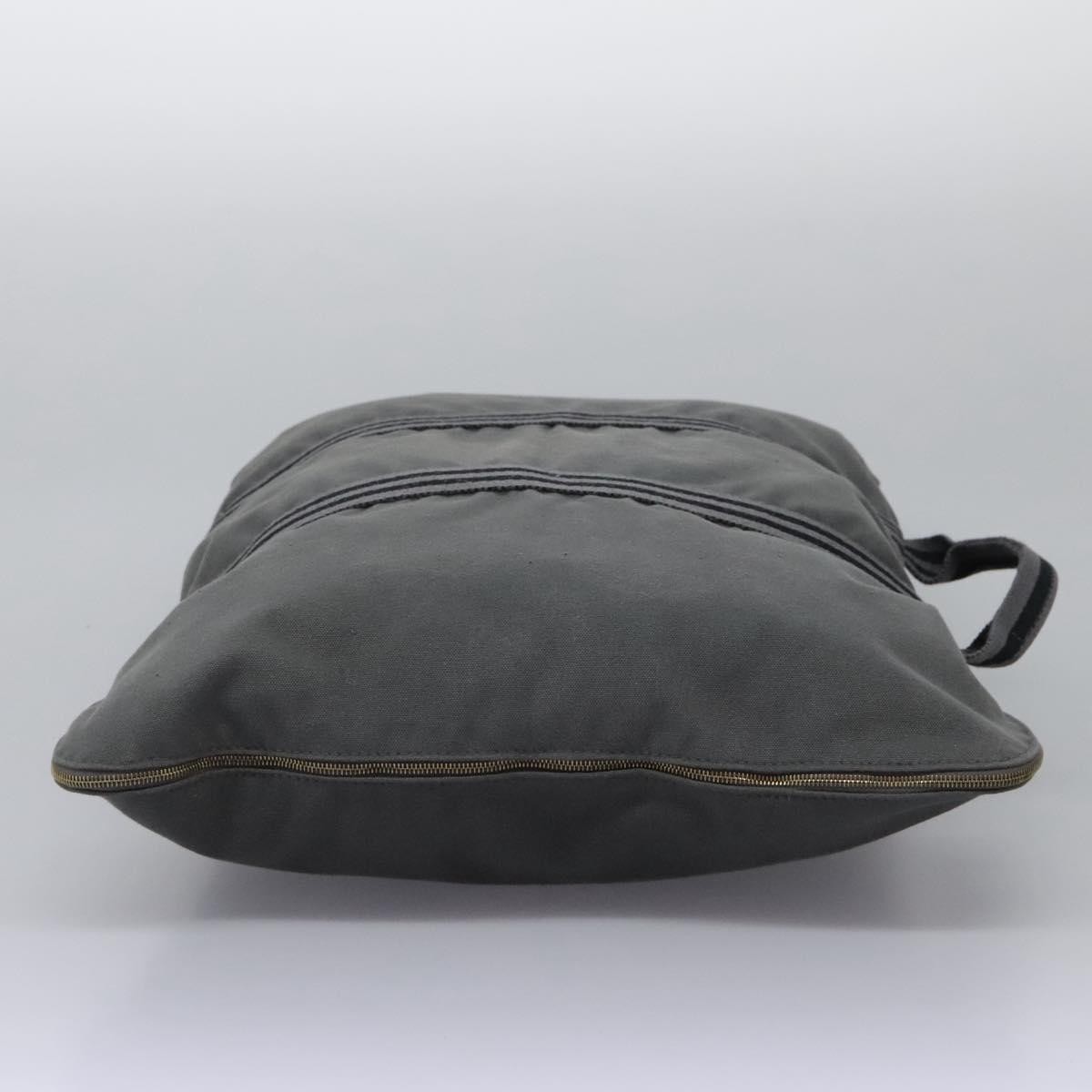 Hermès Hermes Fourre Tout Besace Messenger Bag Toile PM Grijs