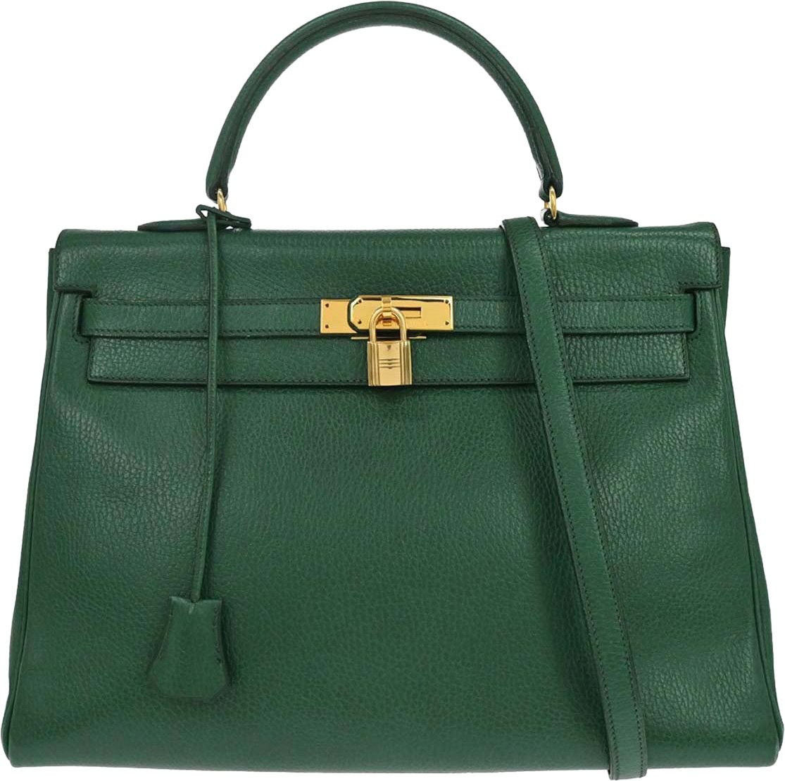 Hermès Hermes Kelly 2 Way Taurillon Clemence Groen