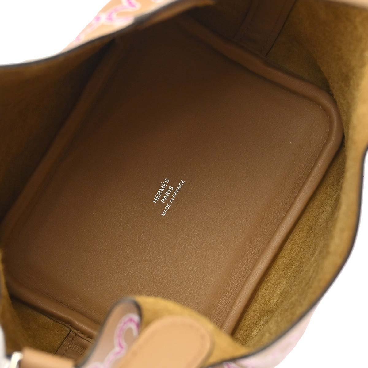 Hermès Hermes Picotin Lock Lucky Daisy Printed Swift Micro Bruin