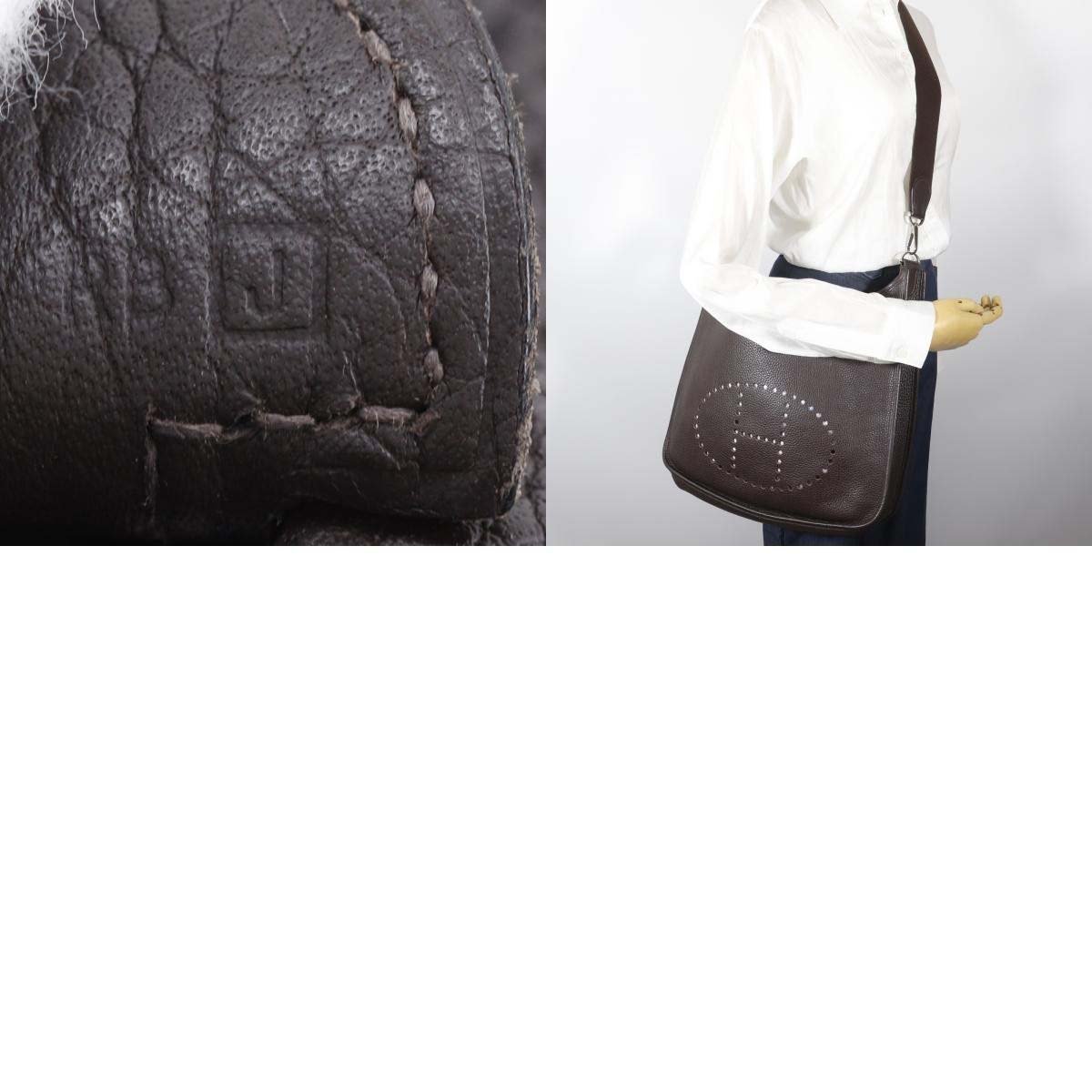 Hermès Hermes Evelyne Bag Gen I Clemence GM Bruin