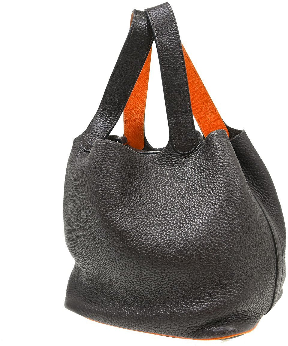 Hermès Hermes Picotin Bag Clemence MM Bruin