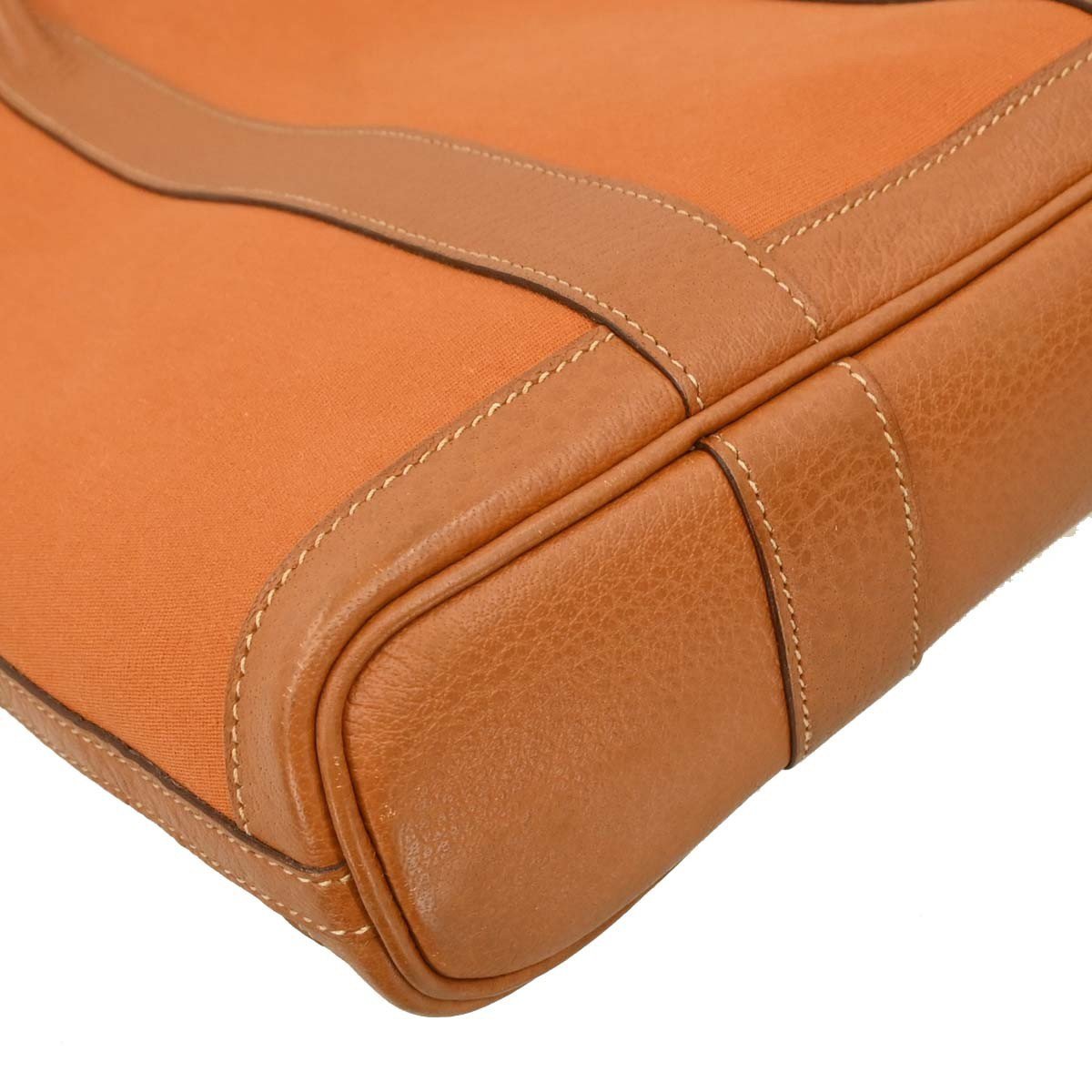 Hermès Hermes Garden File Tote Toile and Leather 28 Oranje