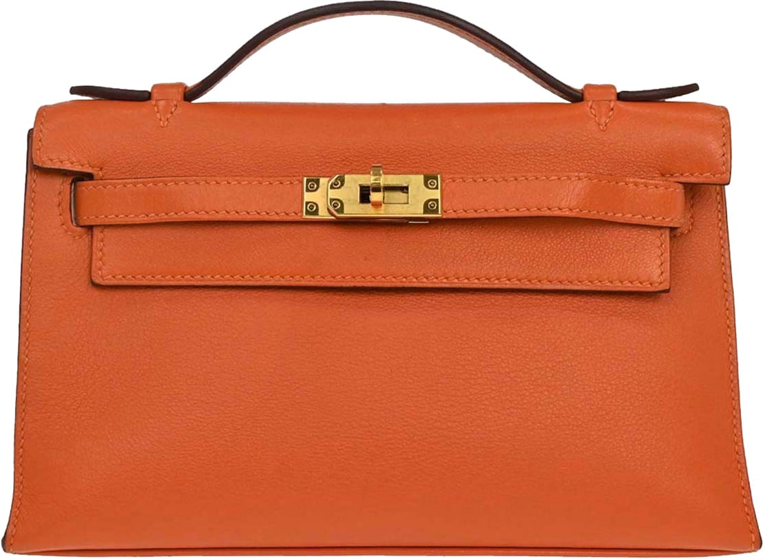 Hermès Hermes Kelly Pochette Swift Oranje