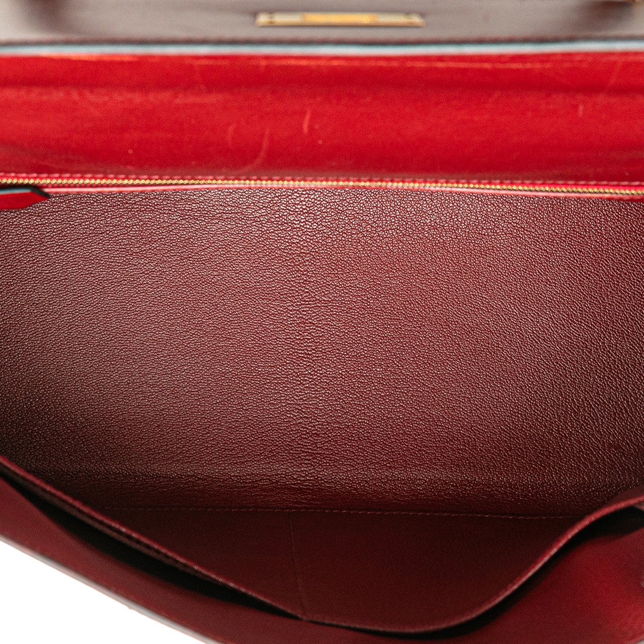 Hermès Box Calf Kelly II Retourne 32 Rood