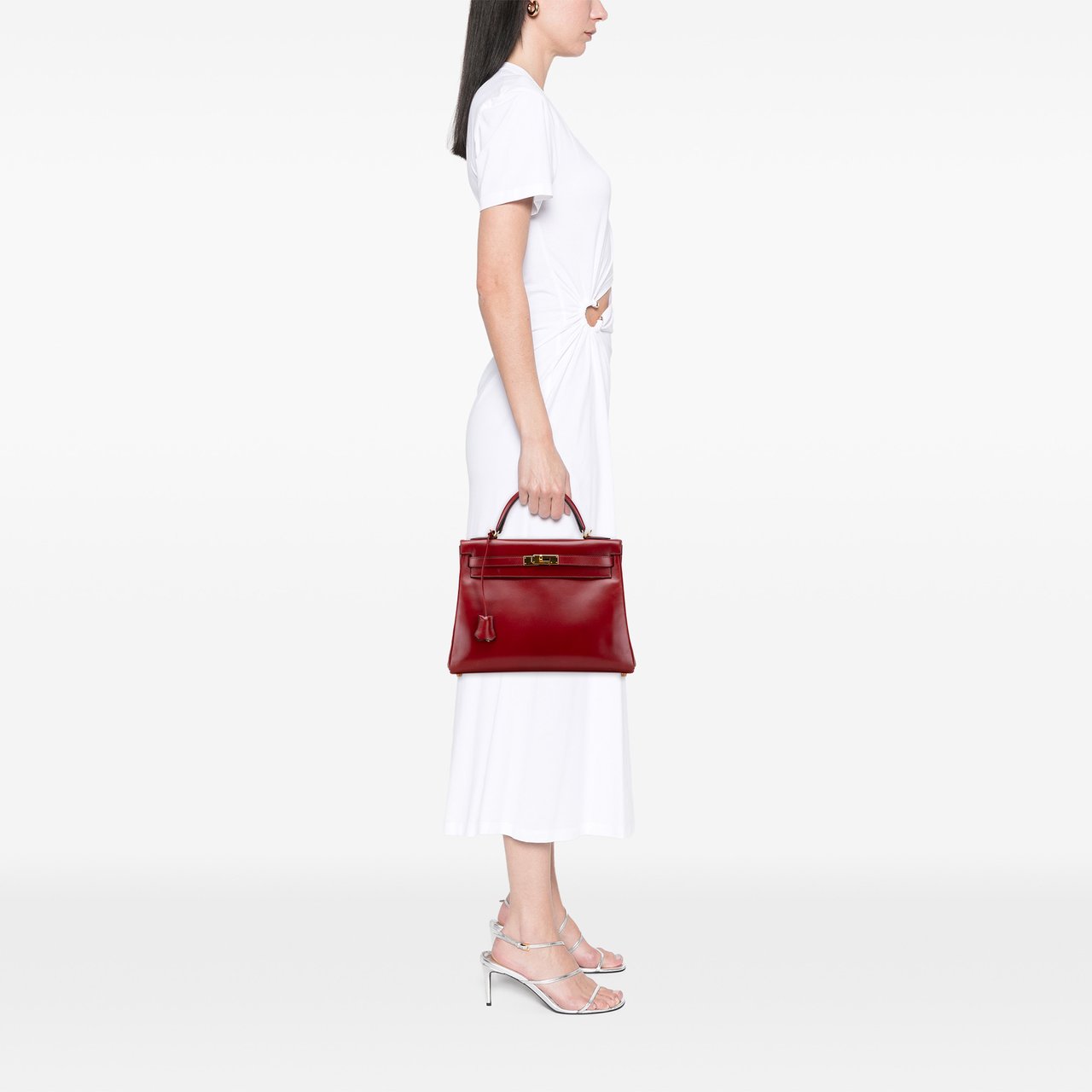 Hermès Box Calf Kelly II Retourne 32 Rood