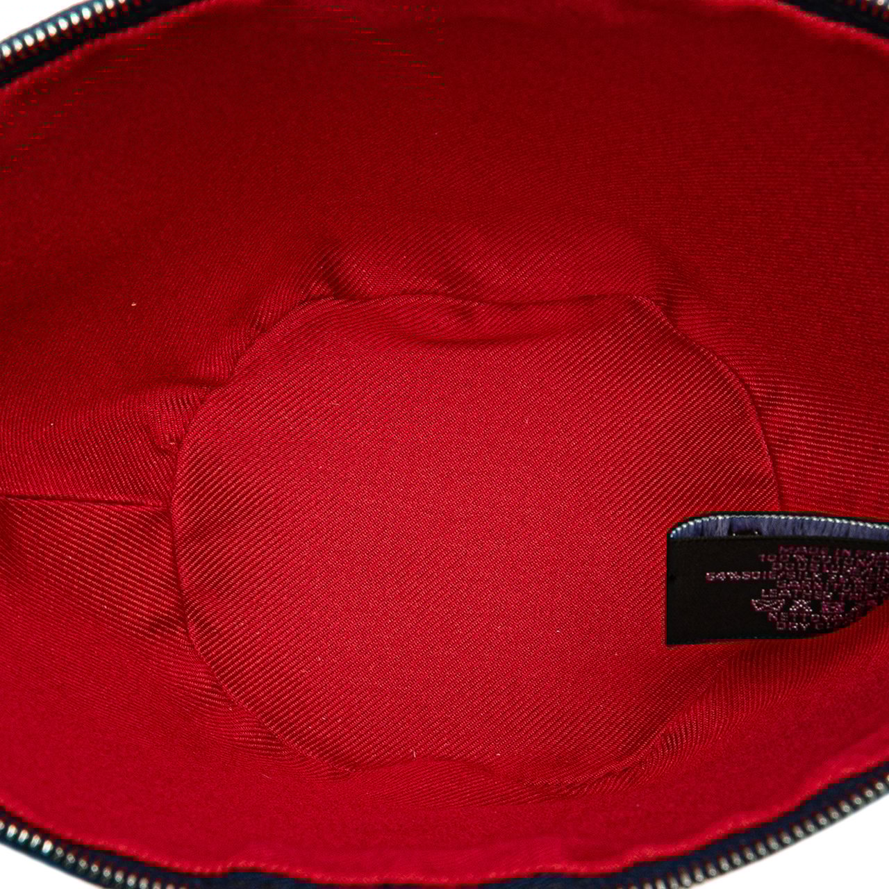 Hermès Mini Toile Palmyre Pouch Blauw