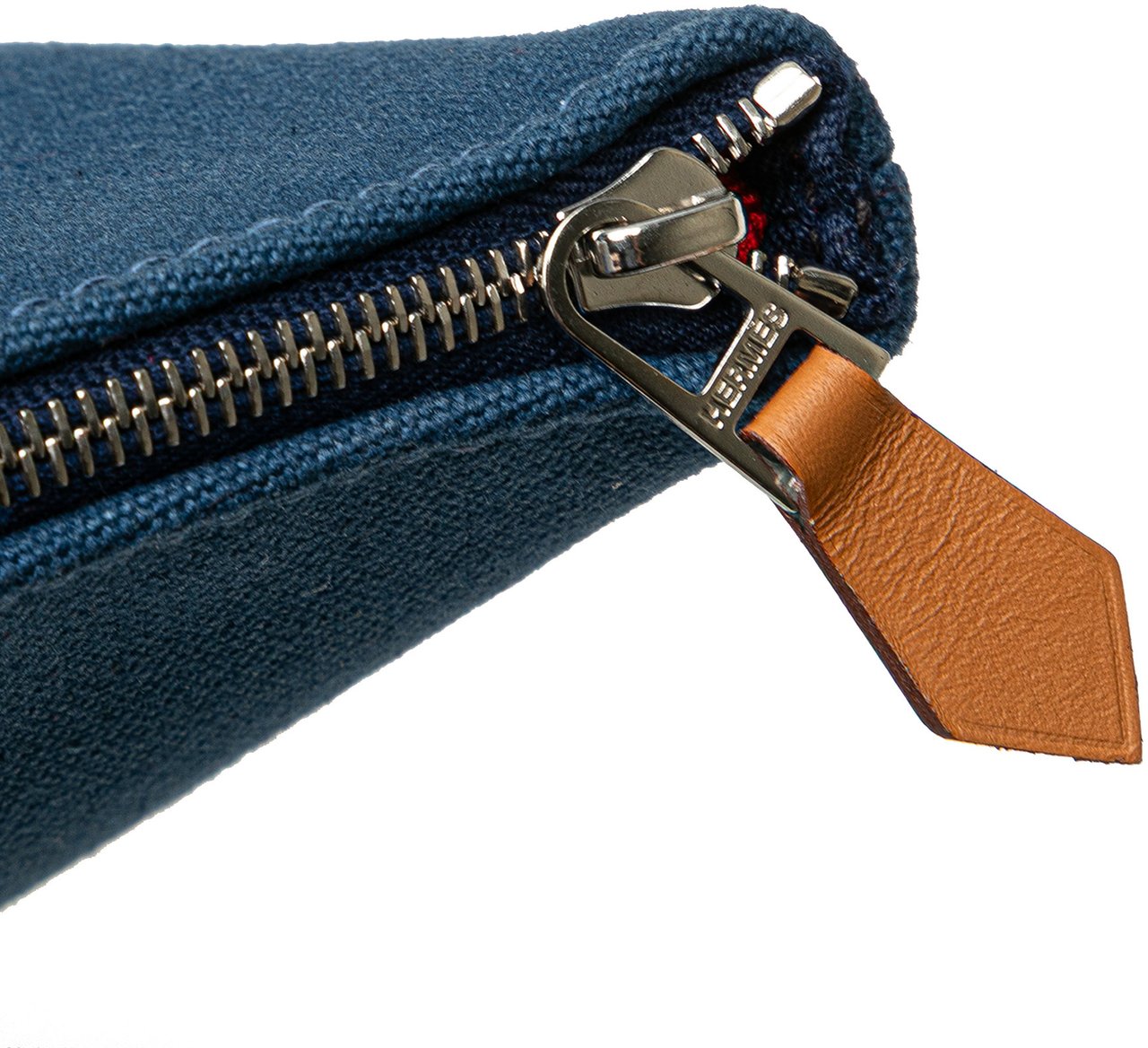 Hermès Mini Toile Palmyre Pouch Blauw