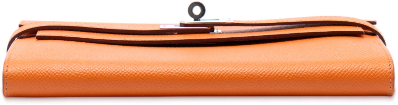 Hermès Epsom Kelly Trifold Long Wallet Oranje