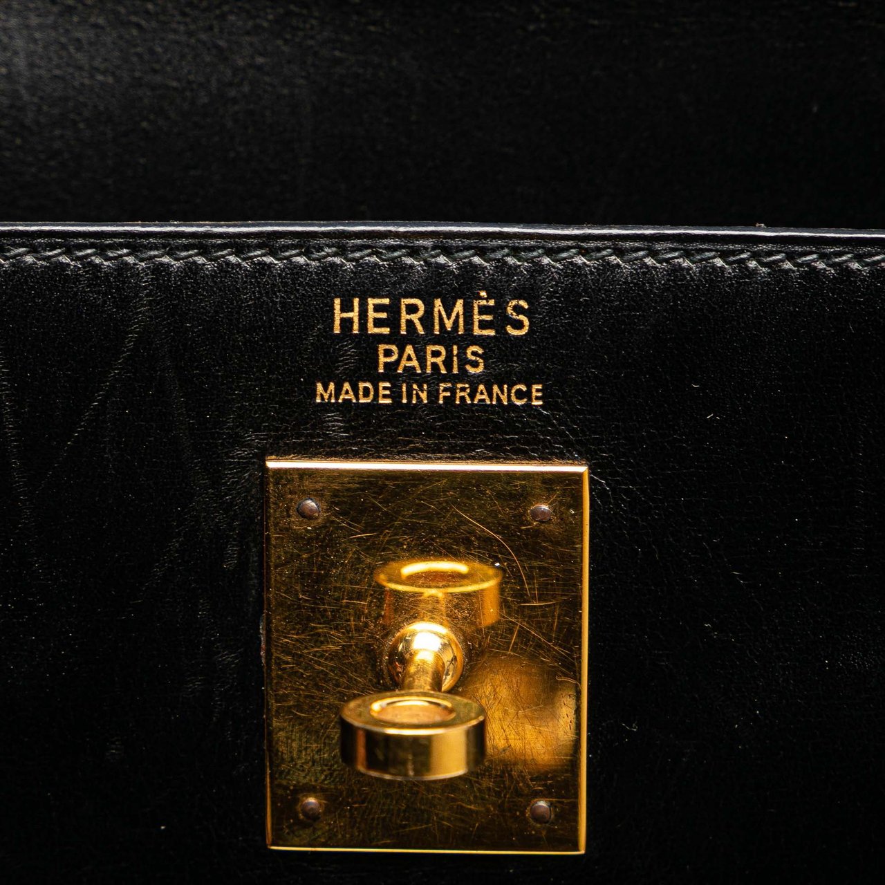 Hermès Box Calf Kelly Sellier 32 Zwart