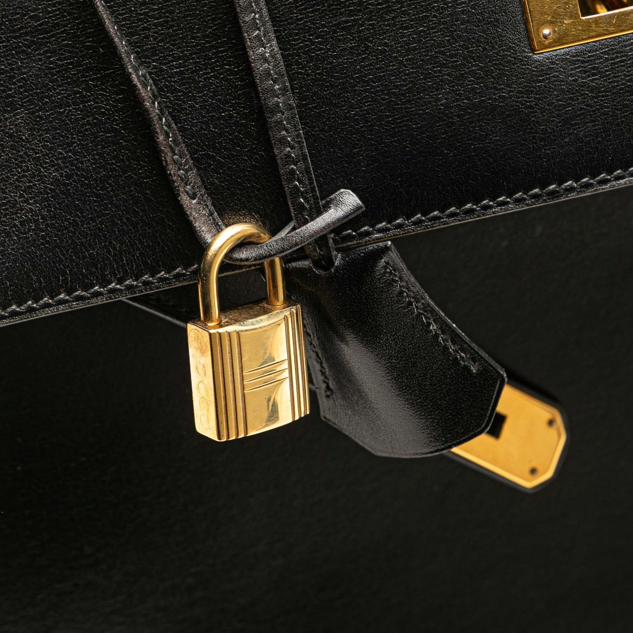 Hermès Box Calf Kelly Sellier 32 Zwart