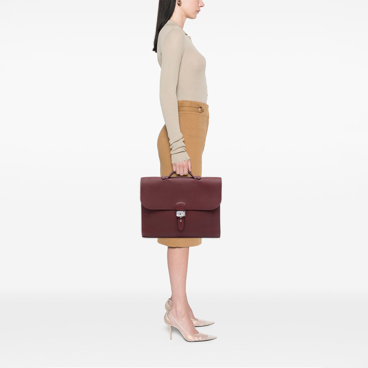 Hermès Togo Sac A Depeches 38 Rood