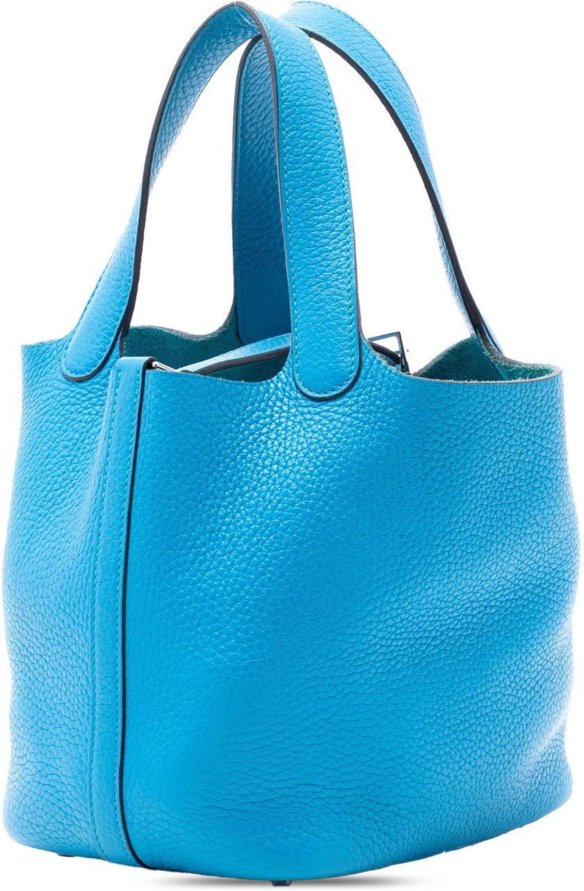 Hermès Clemence Picotin Lock 18 Blauw