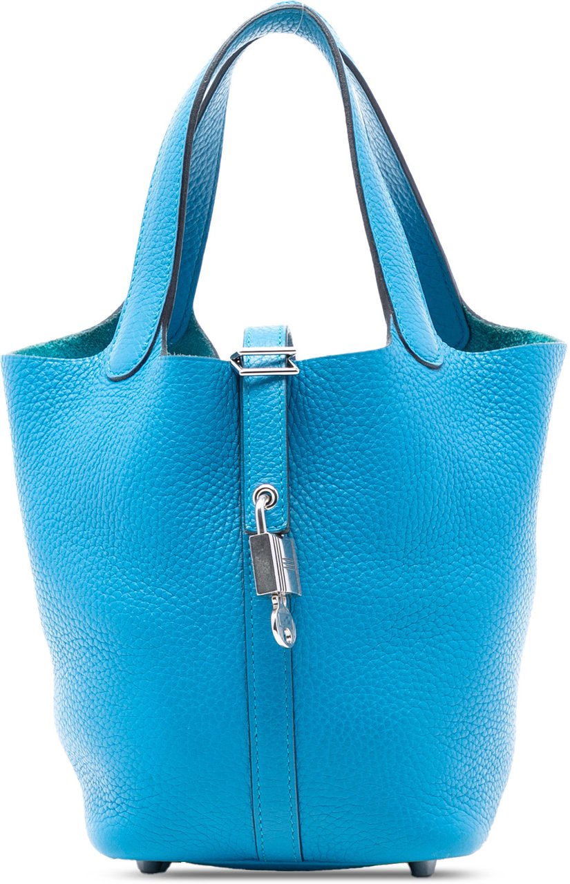 Hermès Clemence Picotin Lock 18 Blauw