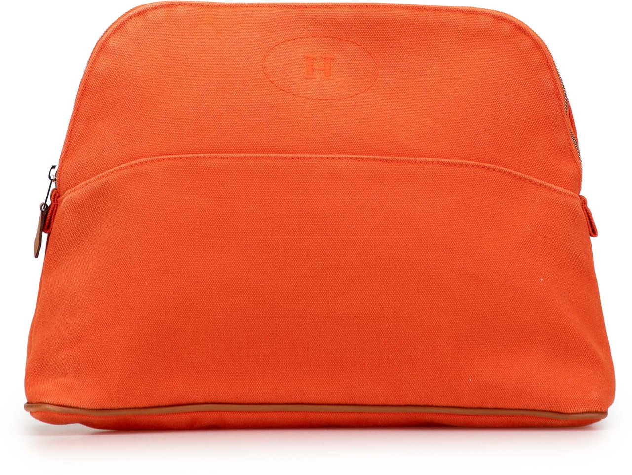 Hermès Toile Bolide Trousse de Voyage GM Oranje