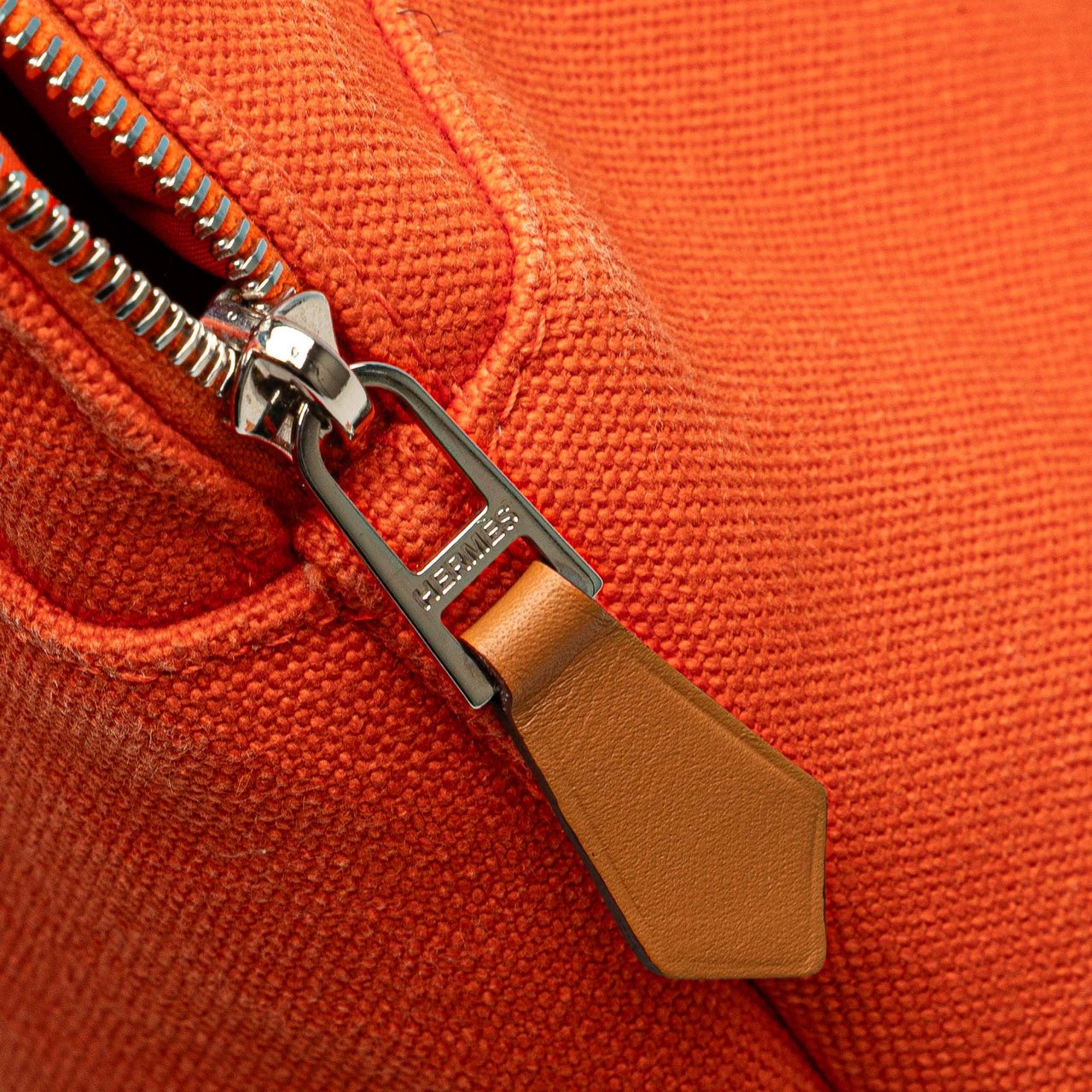 Hermès Toile Bolide Trousse de Voyage GM Oranje