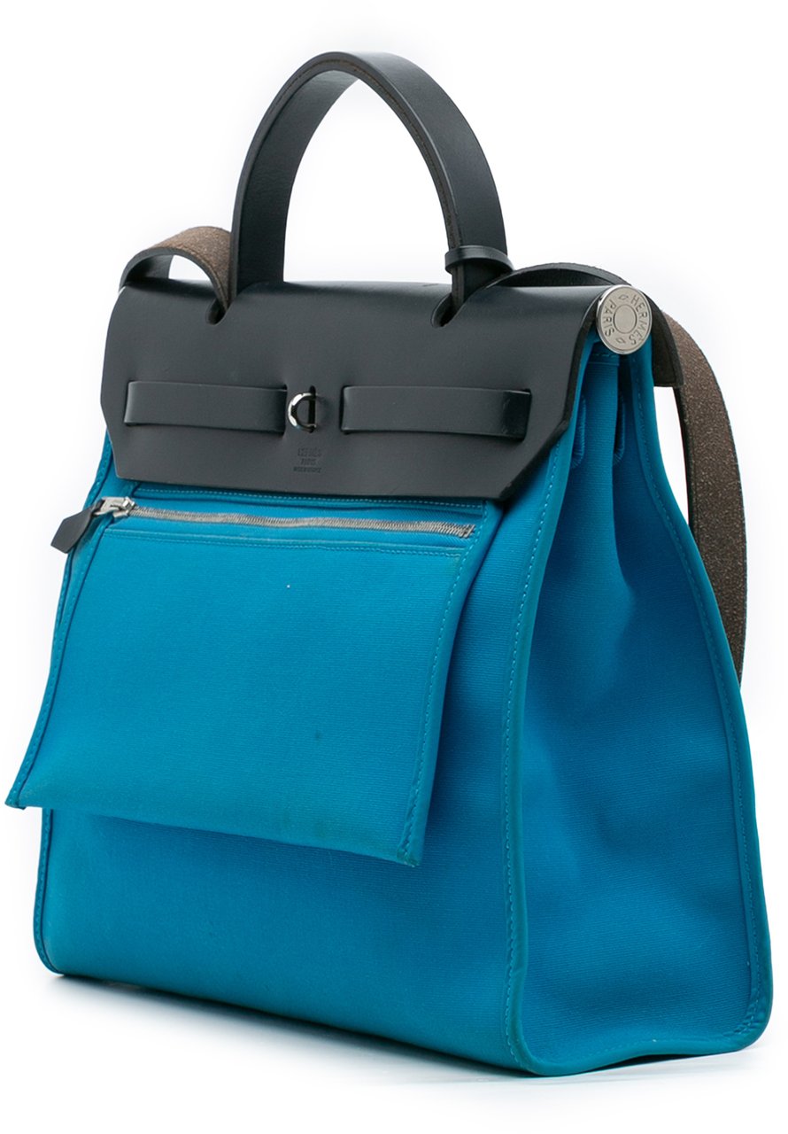 Hermès Toile Herbag Zip 31 Blauw