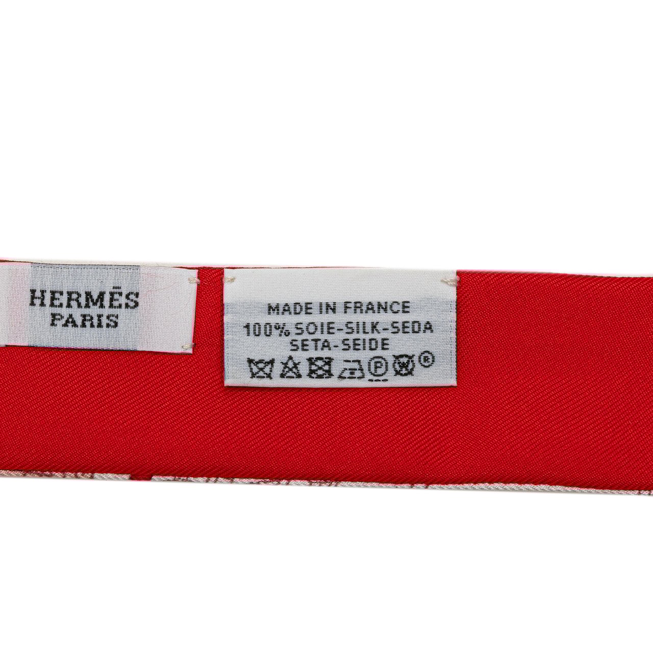 Hermès Le Tour Du Monde Twilly Silk Scarf Rood