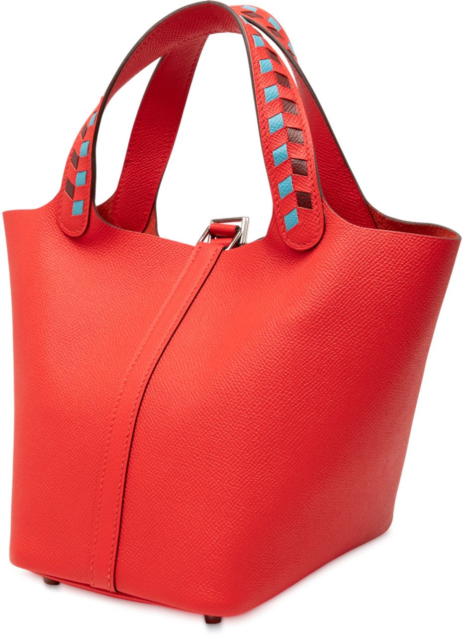 Hermès Epsom Tressage Picotin Lock 18 Rood