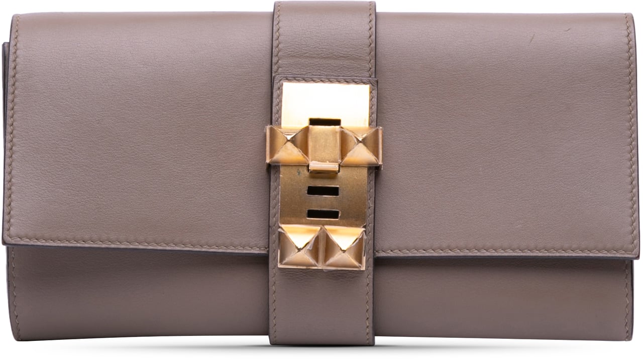 Hermès Swift Medor Clutch 23 Bruin