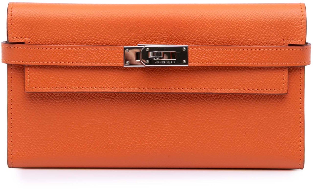 Hermès Epsom Kelly Longue Wallet Oranje