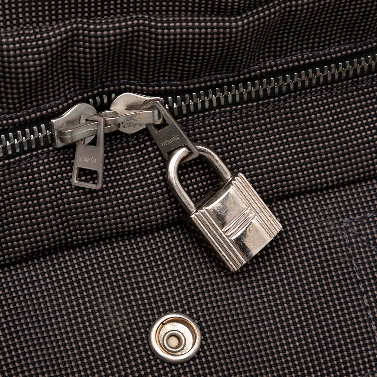 Hermès Canvas Herline MM Grijs