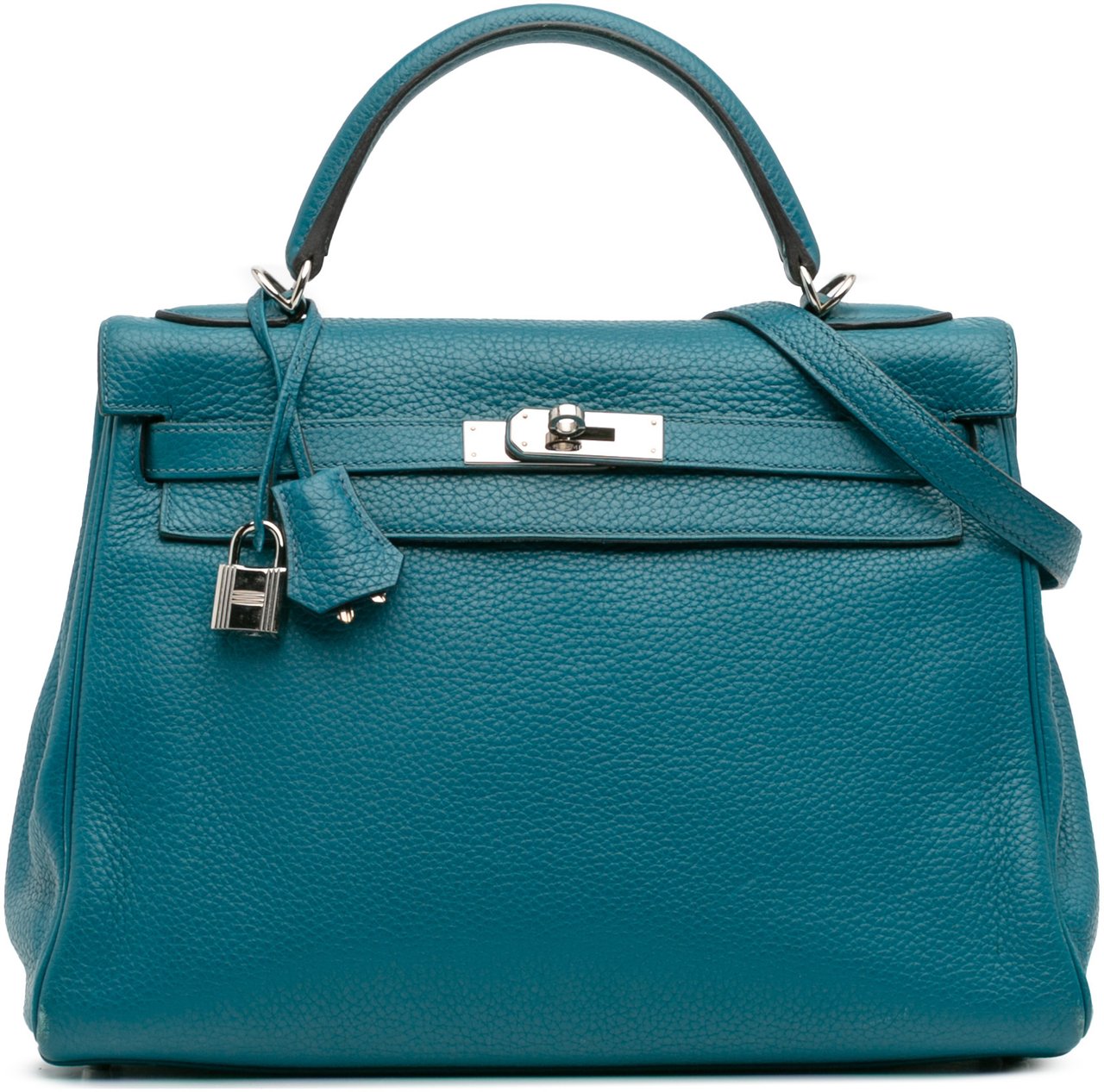 Hermès Clemence Kelly II Retourne 32 Blauw