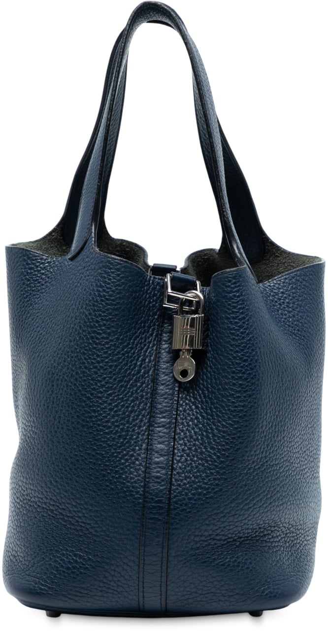 Hermès Clemence Picotin Lock 22 Blauw