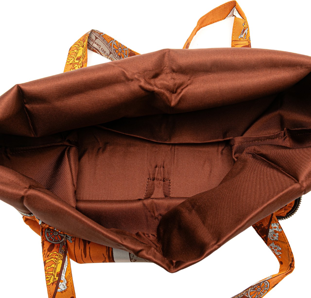 Hermès Jeu des Omnibus et Dames Blanches Silky Pop Tote Oranje