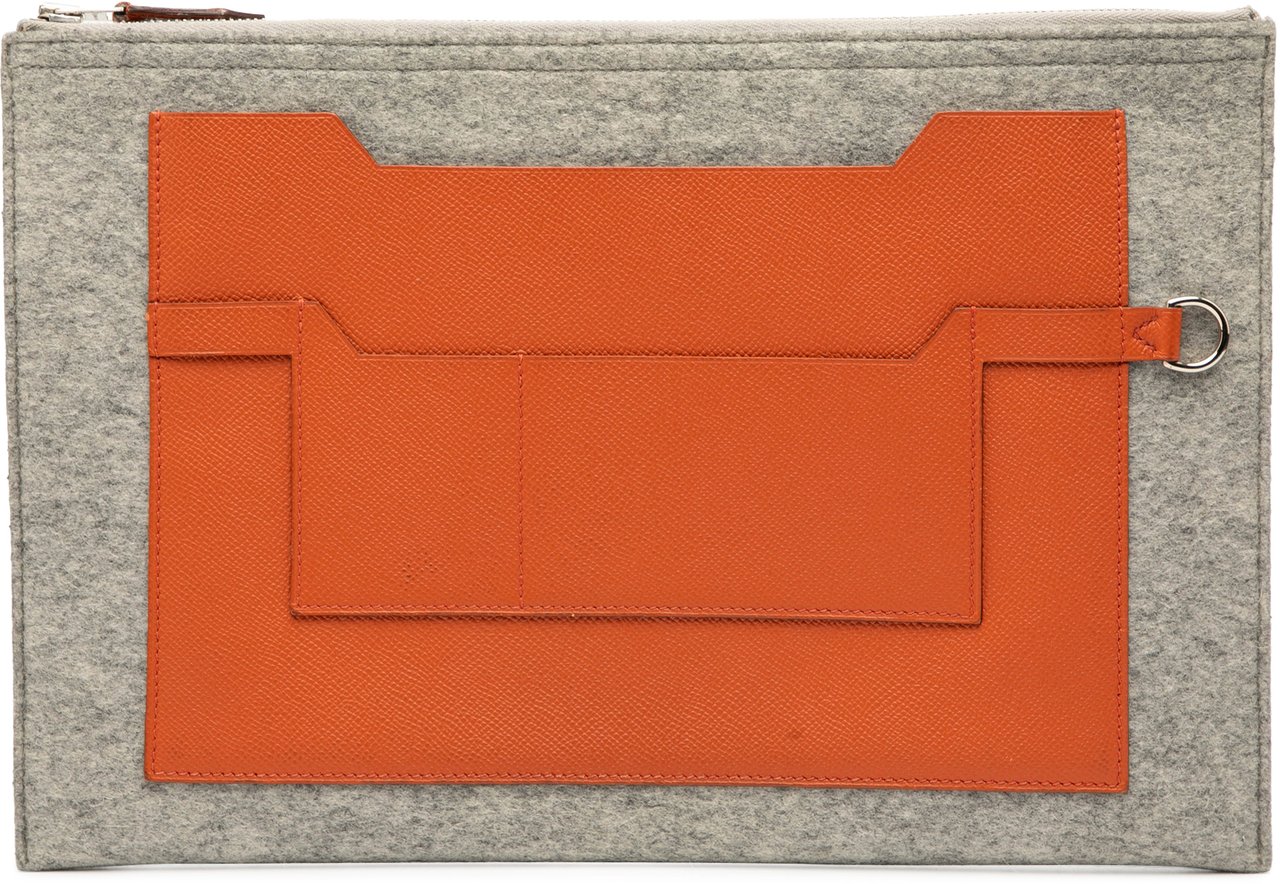 Hermès Epsom and Felt Toodoo 37 Oranje
